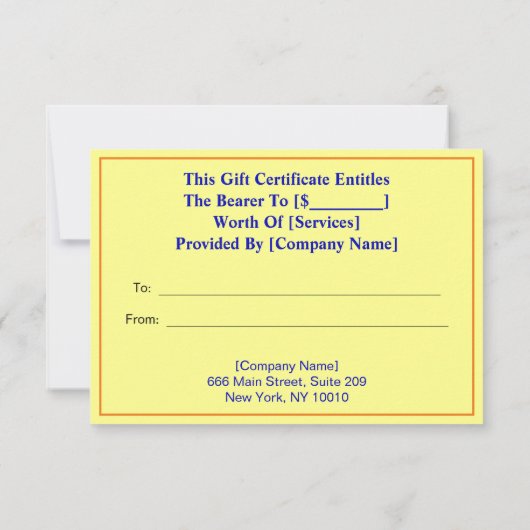 Elegante glitter en luxe gouden cadeaubon (Achterkant)