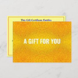 Elegante glitter en luxe gouden cadeaubon