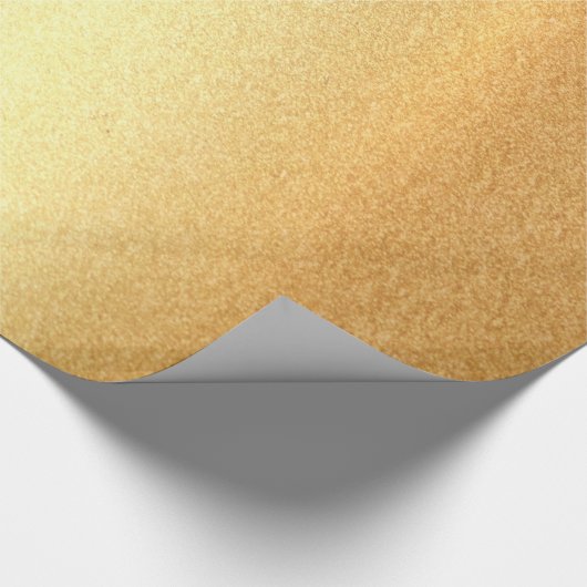 Elegante Glitter Faux Gold Look Modern Chique Glan Cadeaupapier (Hoek)