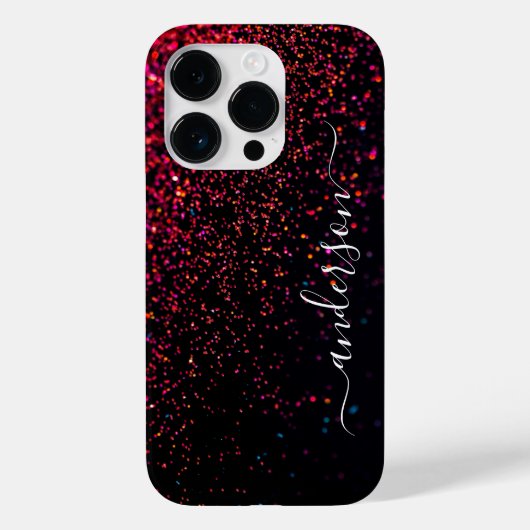 Elegante Glitter gemerkt naam Case-Mate iPhone Case (Achterkant)