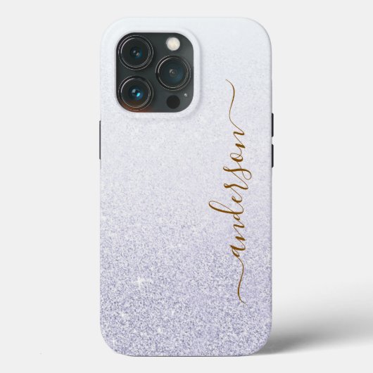 Elegante Glitter gemerkt naam Case-Mate iPhone Case (Achterkant)