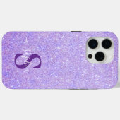 Elegante Glitter gemerkte Naam Case-Mate iPhone Case (Achterkant (horizontaal))