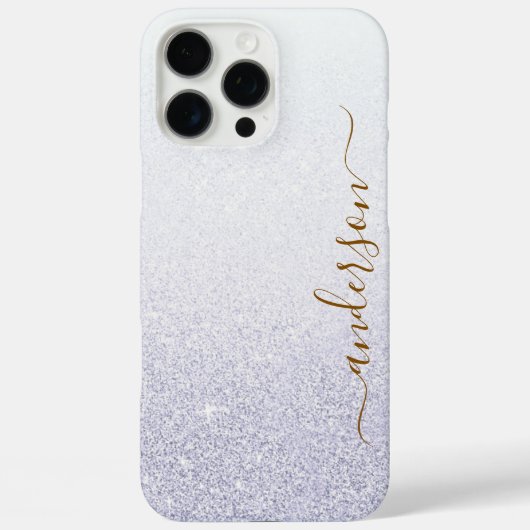 Elegante Glitter gemerkte naam Case-Mate iPhone Case (Achterkant)