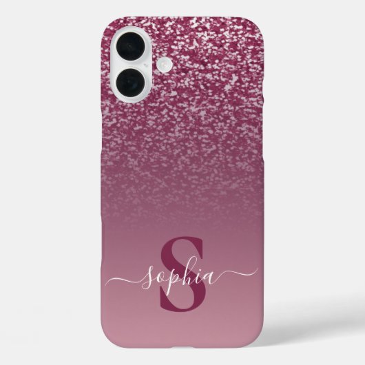 Elegante Glitter gemerkte Naam Case-Mate iPhone Case (Achterkant)