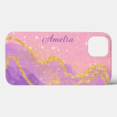 Elegante Glitter gemerkte Naam Case-Mate iPhone Case (Achterkant (horizontaal))
