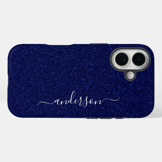 Elegante Glitter gemerkte Naam Case-Mate iPhone Case (Achterkant (horizontaal))