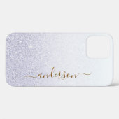 Elegante Glitter gemerkte Naam Case-Mate iPhone Case (Achterkant (horizontaal))