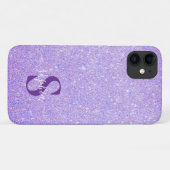Elegante Glitter gemerkte Naam Case-Mate iPhone Case (Achterkant (horizontaal))