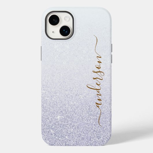 Elegante Glitter gemerkte Naam Case-Mate iPhone Case (Achterkant)