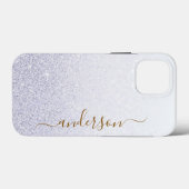 Elegante Glitter gemerkte Naam Case-Mate iPhone Case (Achterkant (horizontaal))