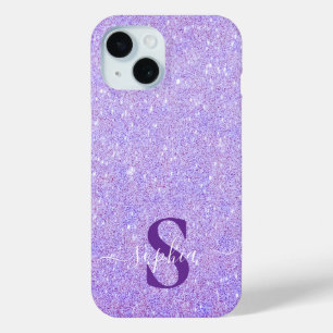 Elegante Glitter gemerkte Naam iPhone 15 Case