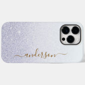Elegante Glitter gemerkte Naam Case-Mate iPhone Case (Achterkant (horizontaal))
