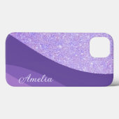 Elegante Glitter gemerkte Naam Case-Mate iPhone Case (Achterkant (horizontaal))
