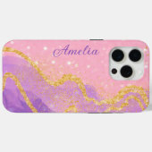 Elegante Glitter gemerkte Naam Case-Mate iPhone Case (Achterkant (horizontaal))