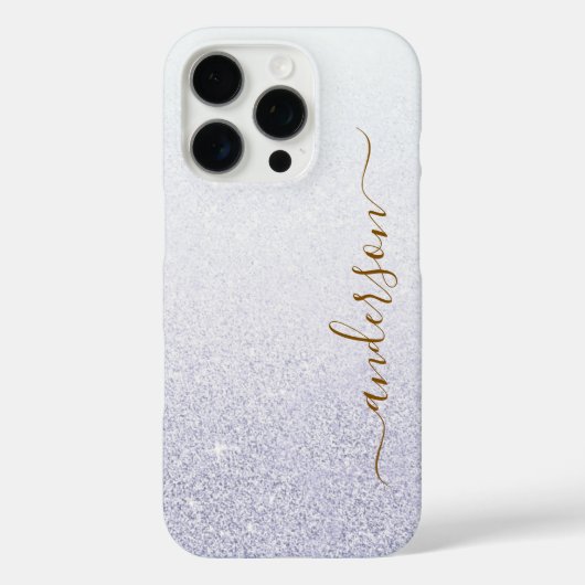 Elegante Glitter gemerkte naam Case-Mate iPhone Case (Achterkant)