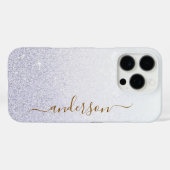 Elegante Glitter gemerkte naam Case-Mate iPhone Case (Achterkant (horizontaal))