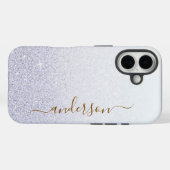 Elegante Glitter gemerkte Naam Case-Mate iPhone Case (Achterkant (horizontaal))