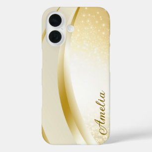 Elegante Glitter gemerkte Naam iPhone 16 Hoesje