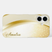 Elegante Glitter gemerkte Naam Case-Mate iPhone Case (Achterkant (horizontaal))