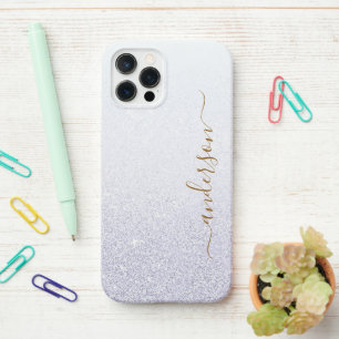 Elegante Glitter gemerkte Naam iPhone 12 Pro Hoesje