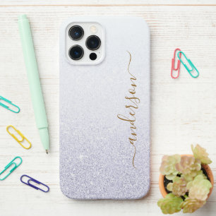 Elegante Glitter gemerkte Naam iPhone 12 Pro Max Hoesje