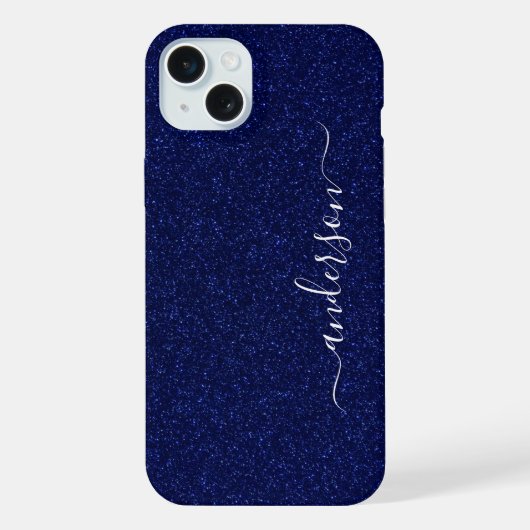 Elegante Glitter gemerkte Naam iPhone Hoesje (Achterkant)