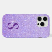 Elegante Glitter gemerkte Naam iPhone Hoesje (Achterkant horizontaal)