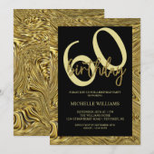 Elegante Glitter Goud Calligrafie Verjaardag Kaart (Voorkant / Achterkant)