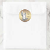 Elegante Glitter Gouden Hoge Hak Schoen Stickers (Tas)