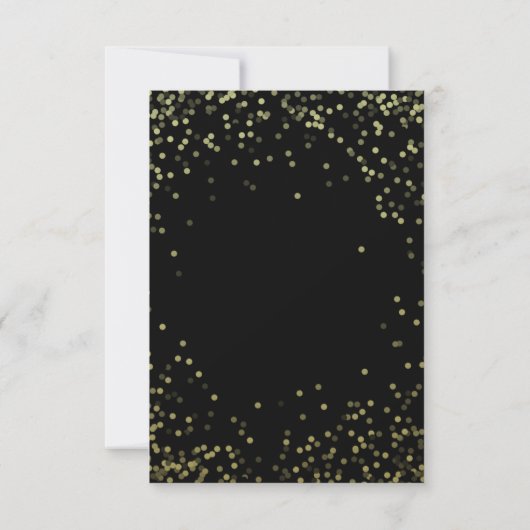 Elegante Glitter Gouden Palm Kalligrafie Verjaarda Bedankkaart (Achterkant)