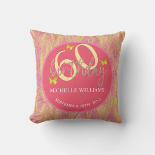 Elegante Glitter Gouden Vlinder Calligrafie Kussen