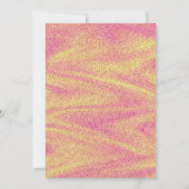 Elegante Glitter Gouden Vlinder Kalligrafie Kaart (Achterkant)