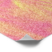 Elegante Glitter Gouden Vlinder Kalligrafie Poster (Hoek)