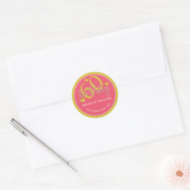 Elegante Glitter Gouden Vlinder Kalligrafie Ronde Sticker