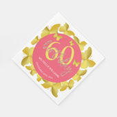 Elegante Glitter Gouden Vlinder Kalligrafie Servet (Hoek)