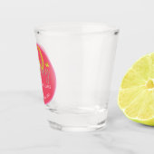 Elegante Glitter Gouden Vlinder Kalligrafie Shot Glas (Rechts)