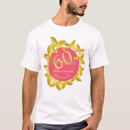 Elegante Glitter Gouden Vlinder Kalligrafie T-shirt