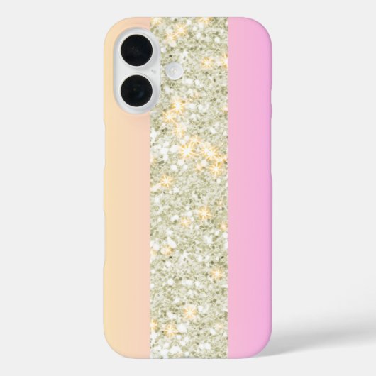 Elegante Glitter Gradient Design iPhone/iPad Case (Achterkant)