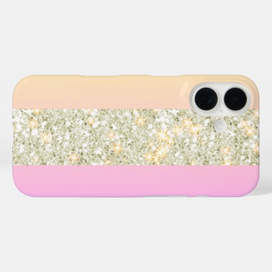 Elegante Glitter Gradient Design iPhone/iPad Case (Achterkant (horizontaal))