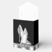Elegante Glitter Hakken Schoen Bedankdoosjes (Geopend)