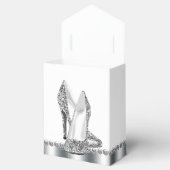 Elegante glitter hoge hak schoen bedankdoosjes (Geopend)