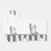 Elegante glitter hoge hak schoen bedankdoosjes (Uitgevouwen)
