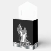 Elegante glitter hoge hak schoen bedankdoosjes (Geopend)