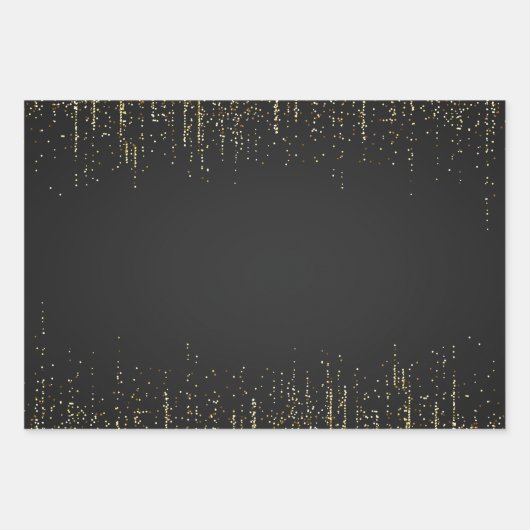 Elegante glitter inpakpapier Flat Sheet Set van 3 (Voorkant 3)