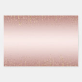 Elegante glitter inpakpapier Flat Sheet Set van 3 (Voorkant)