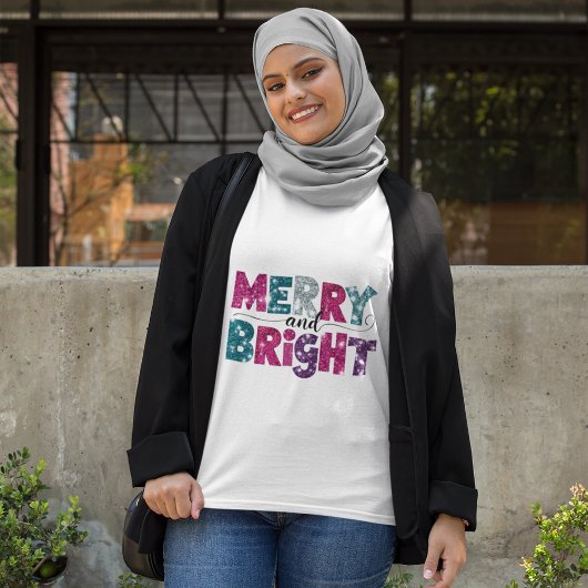 Elegante glitter kerst vrolijk en helder grappig trui