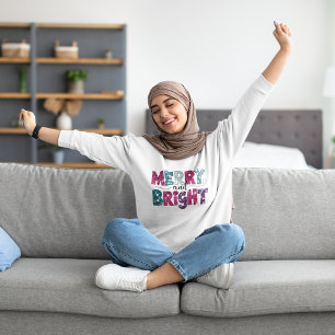 Elegante glitter kerst vrolijk en helder grappig trui