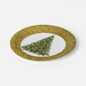 Elegante Glitter Kerstboom Papieren Bord (Gekanteld)