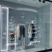 Elegante Glitter Kerstboom Storefront Vakantie Raamsticker