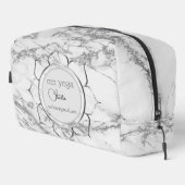 Elegante Glitter Marble Lotus Mandala Branding Toilettasje (Rechterhoek)